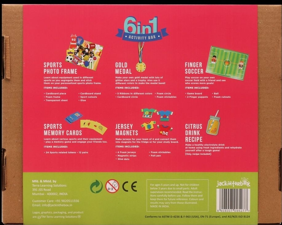 محبين الرياضة 6 في ١ صندوق الحرف اليدوية