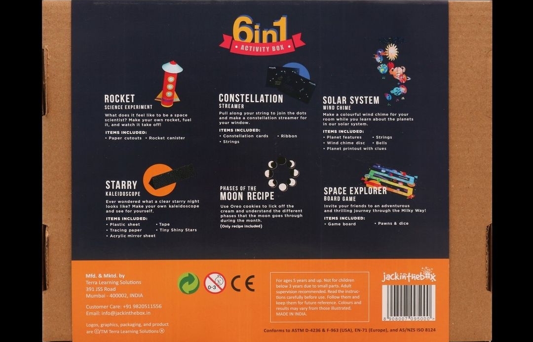 مكتشف الفضاء 6 في 1 صندوق الحرف اليدوية