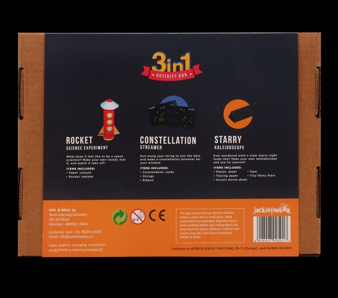 مكتشف الفضاء 3 في 1 صندوق الحرف اليدوية