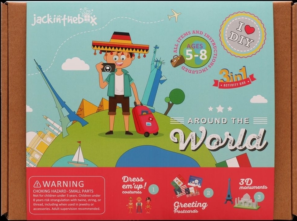 من حول العالم 3 في 1 صندوق الحرف اليدوية