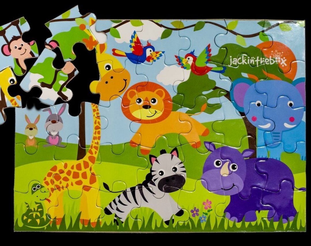 غابات سفاري 6 في 1 صندوق الحرف اليدوية