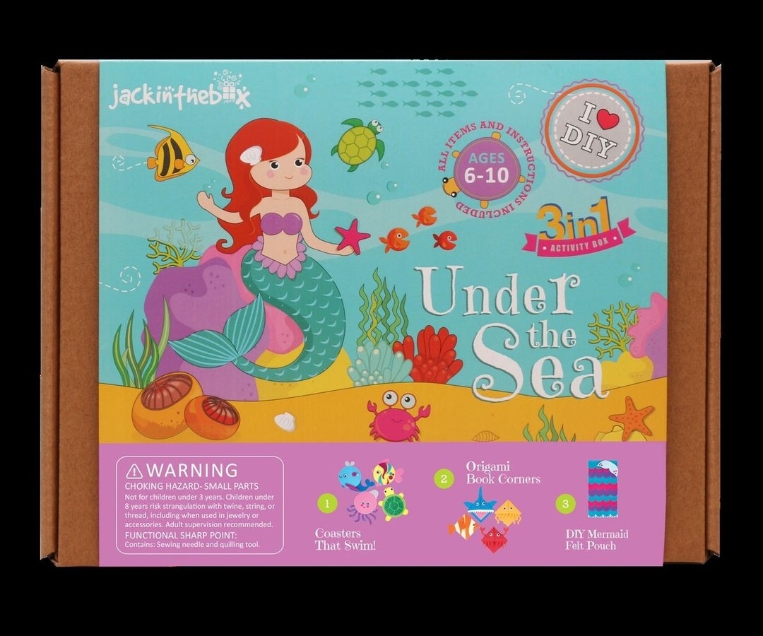 في أعماق البحر  3 في 1 صندوق الحرف اليدوية