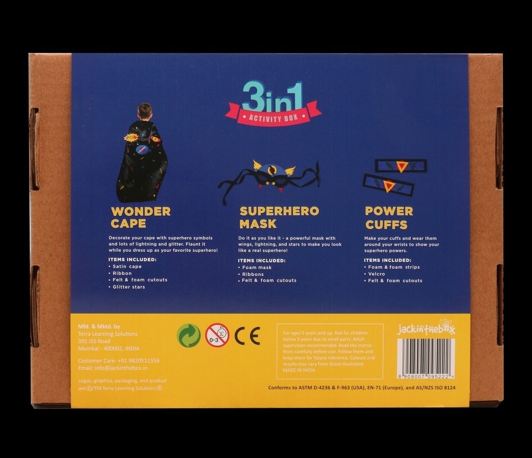 البطل الخارق 3 في 1 صندوق الحرف اليدوية