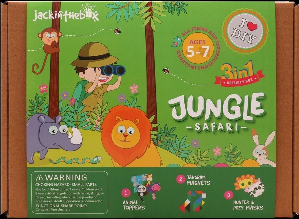 غابات سفاري 3 في 1 صندوق الحرف اليدوية