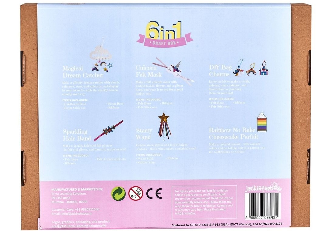 كل شيْ من الخيال 6 في 1 صندوق الحرف اليدوية