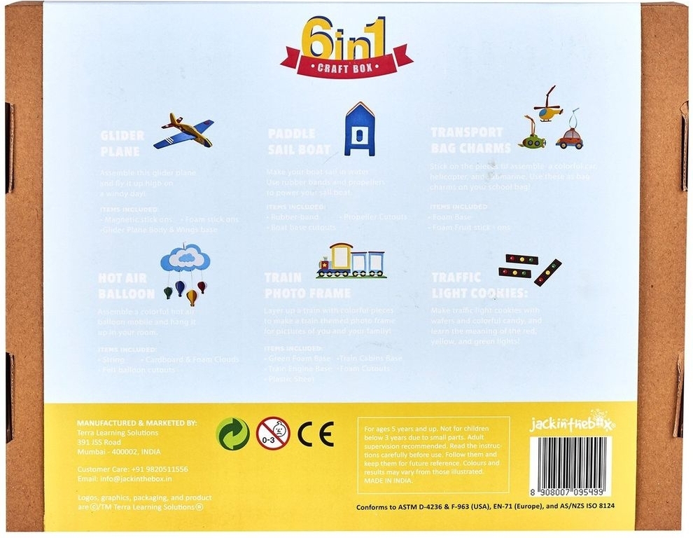 الأشياء التي تتحرك 6 في 1 صندوق الحرف اليدوية