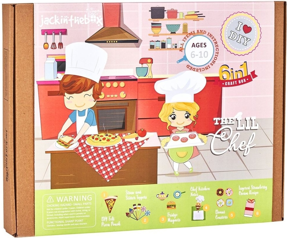 الطباخ الصغير 6 في 1 صندوق الحرف اليدوية