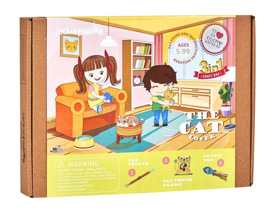 محبين القطط 3 في 1 صندوق الحرف اليدوية