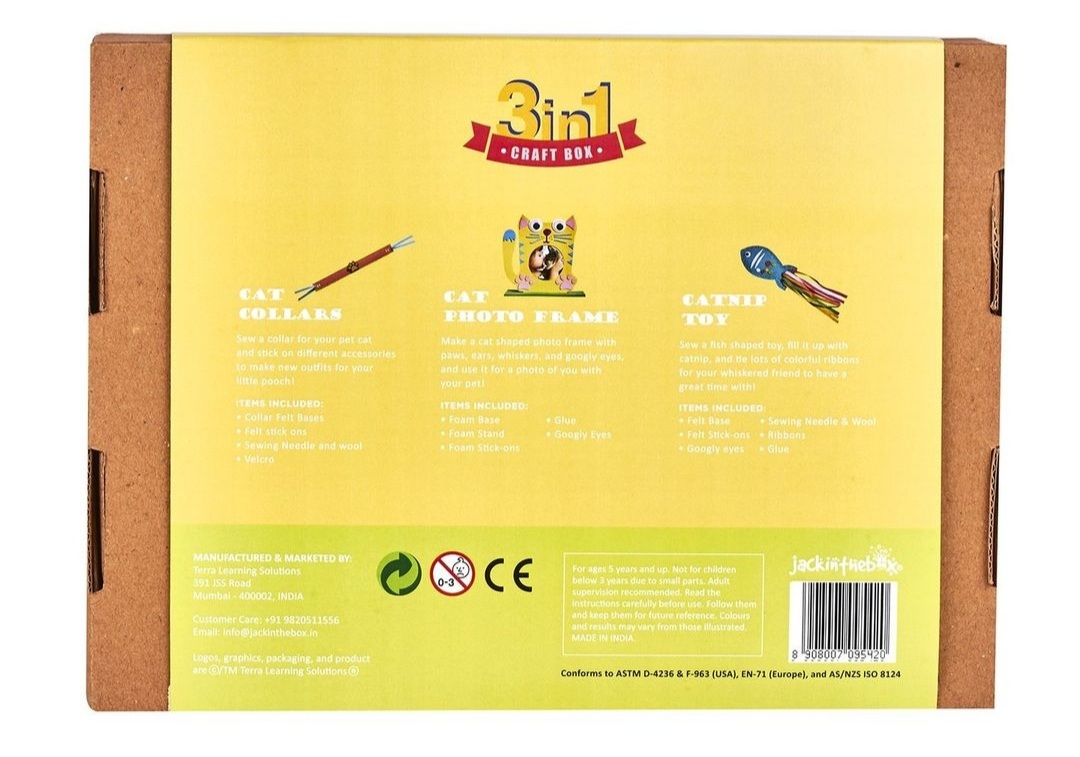 محبين القطط 3 في 1 صندوق الحرف اليدوية