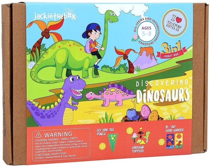 مكتشف الديناصورات 3 في 1 صندوق الحرف اليدوية