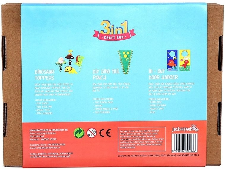 مكتشف الديناصورات 3 في 1 صندوق الحرف اليدوية