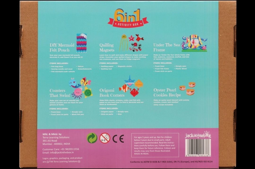 في أعماق البحر  6  في 1 صندوق الحرف اليدوية